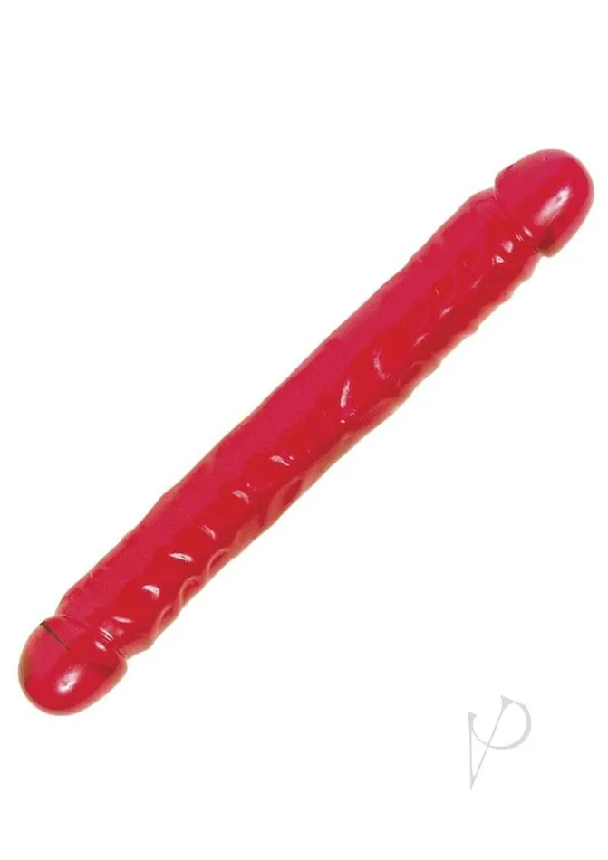 Vivid Essentials Double Dildo 12 inches Red Doc Johnson Enterprises Dildos