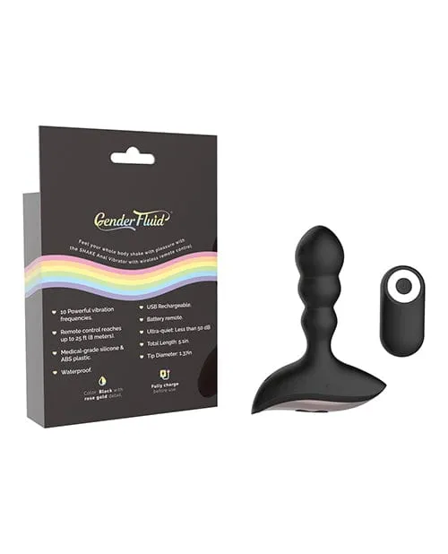Anal Gender Fluid Gender Fluid Shake Anal Vibe with remote Black Anal Gender Fluid Gender Fluid Shake Anal Vibe with remote Black