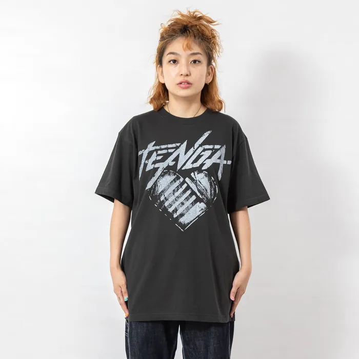 TENGA STORE EUROPE Anal TENGA Hearts TShirt Black
