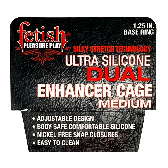 Fetish Pleasure Play Medium Dual Enhancer Cage Castle Megastore Female Sex Toys