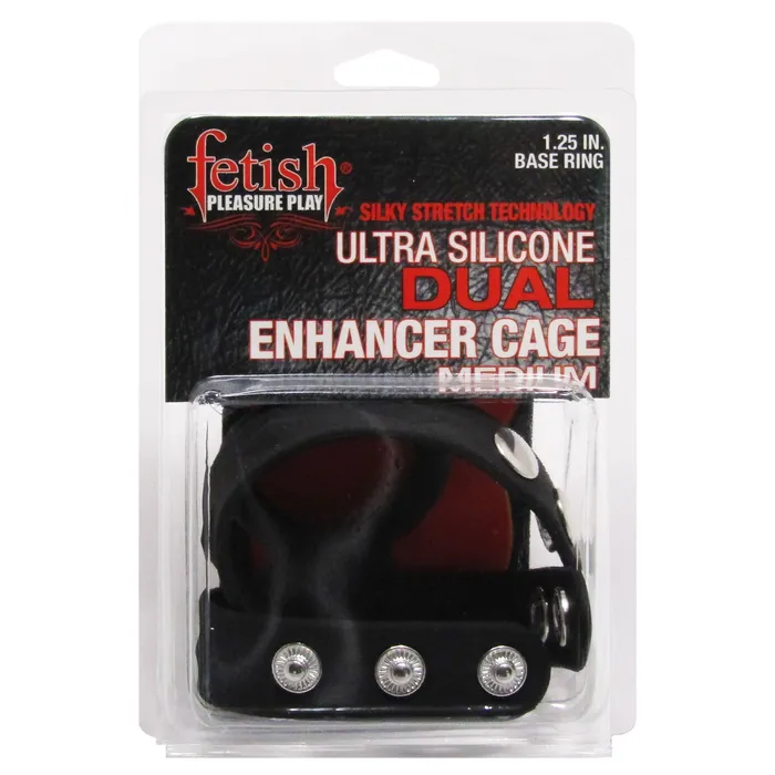 Fetish Pleasure Play Medium Dual Enhancer Cage Castle Megastore Female Sex Toys