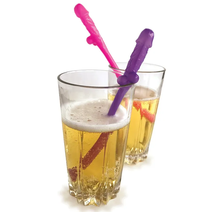 Little Genie Productions Male Sex Toys Super Fun Penis Party Straws 8Pack