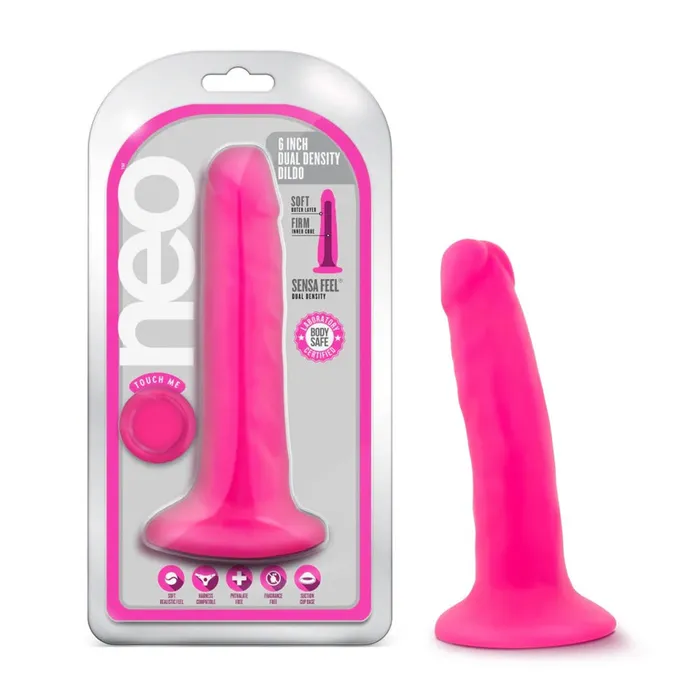Neo 6 DualDensity PVC Dildo Blush Female Sex Toys