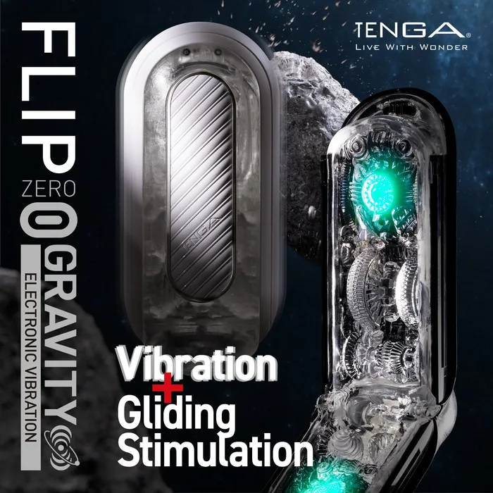 Tenga Male Sex Toys White Flip Zero Gravity Vibrating Masturbator