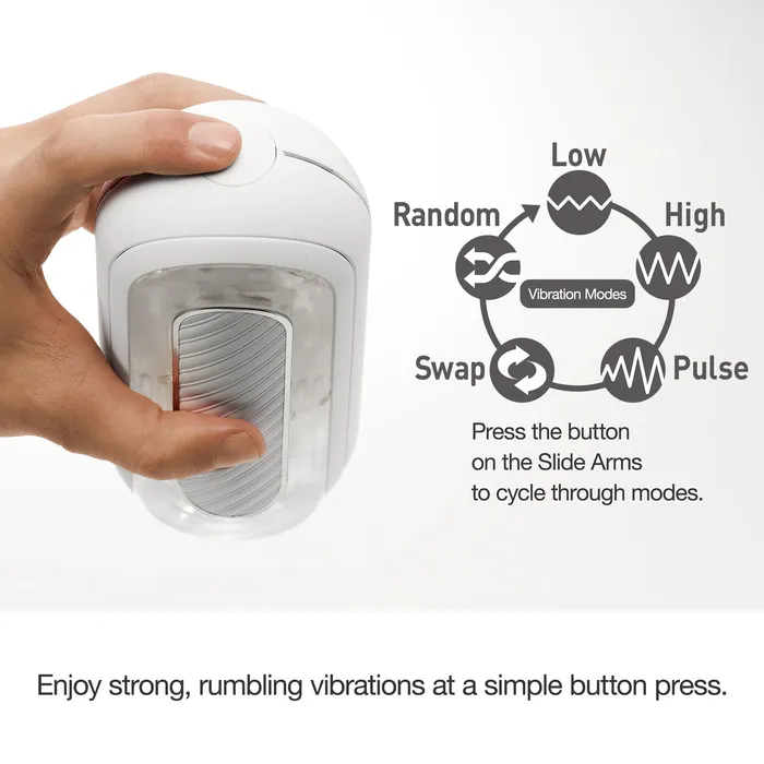 Tenga Male Sex Toys White Flip Zero Gravity Vibrating Masturbator