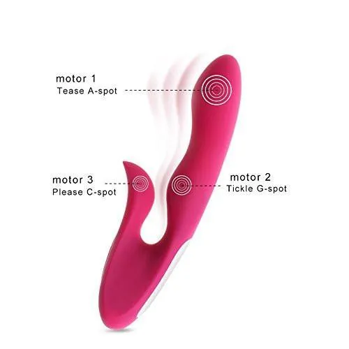 Levett Abby Premium Soft Silicone Gspot 3 Motors Massager Levett Female Sex Toys